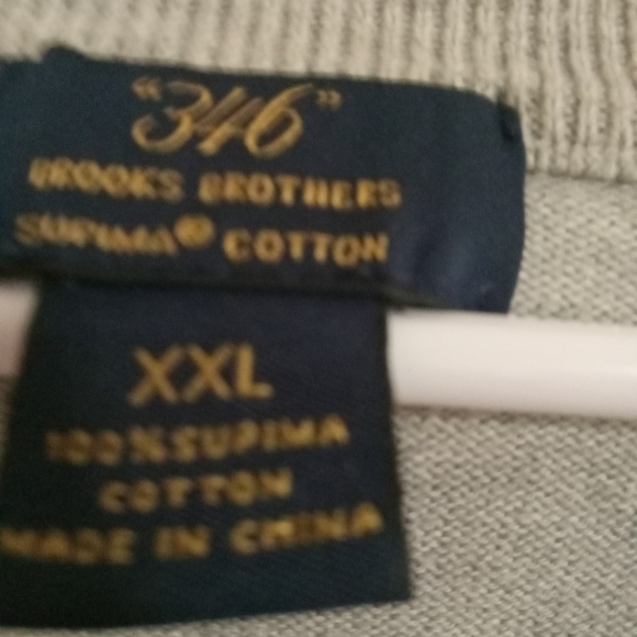 Brooks Brothers Pull Over V Neck Sweater XXL , Silk Blend , Grey - Picture 1 of 2